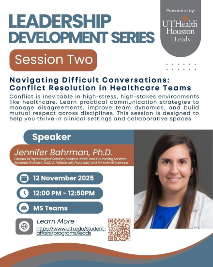 POSTPONED-Leadership Training Series - Navigating Difficult Conversations: Conflict Resolution in Healthcare Teams